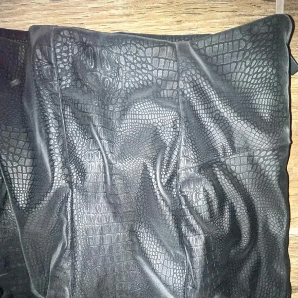 Good American black size zip croc exec print pants - Picture 4 of 7